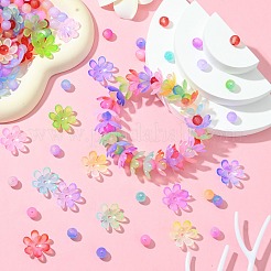 DIY Round Flower Acrylic Beads Jewelry Making Kits&nbsp;DIY-CJ0002-82