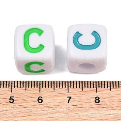 Opaque Acrylic Enamel European Beads&nbsp;AC-ACBA1794-04C