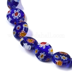 Handmade Millefiori Lampwork Beads Strands&nbsp;LAMP-G166-17B-04