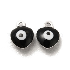 304 Stainless Steel Evil Eye Enamel Charms&nbsp;STAS-G302-02P