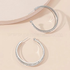 C-Shaped Alloy Crystal Rhinestone Stud Earrings&nbsp;FS-WG91B42-02
