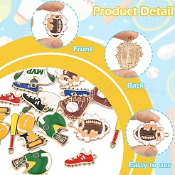 18Pcs 8 Styles Alloy Enamel Pendants&nbsp;ENAM-FS0004-18