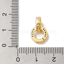 Rack Plating Brass Micro Pave Clear Cubic Zirconia Twister Clasps&nbsp;KK-A222-05B-G