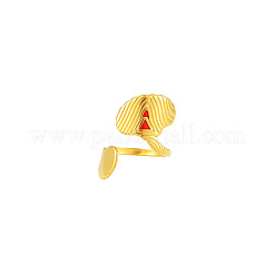 Irregular 304 Stainless Steel Cuff Open Rings for Women&nbsp;WG6B80C-01