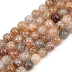 Natural Multilayer Lodolite Quartz Beads Strands&nbsp;G-Z133-A02-10mm-02