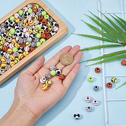 160Pcs 8 Colors Opaque Acrylic Beads&nbsp;MACR-DC0001-13