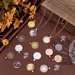 30Pcs 10 Colors Alloy Pendant Cabochon Settings&nbsp;FIND-PH0025-82