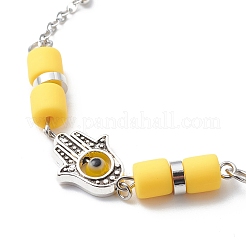 Evil Eye Handmade Lampwork Earring & Bracelet Sets&nbsp;SJEW-JS01250