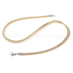 304 Stainless Steel Twist Chain Necklaces for Women&nbsp;NJEW-G140-08A-GP