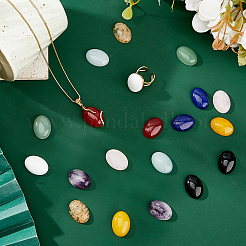 20Pcs 10 Styles Natural & Synthetic Mixed Gemstone Cabochons&nbsp;G-FH0002-56