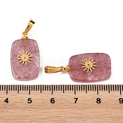 Natural Strawberry Quartz Pendants&nbsp;G-G461-04G-04