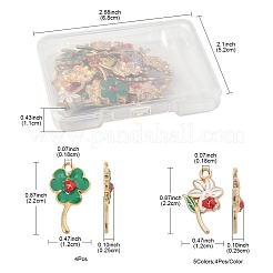 24Pcs 6 Styles Alloy Enamel Pendants&nbsp;FIND-FS0004-18