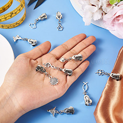 Zinc Alloy Zipper Head with Mixed Shaped Charms&nbsp;PALLOY-TAC0108