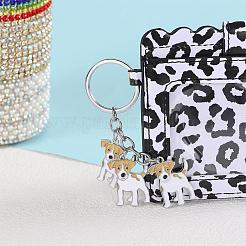 WEWAYSMILE 2 pcs Dog Keychain Car Keychain Pet Pendant Key-Ring Lovely Dog Key-ring Portable Metal Keychain Gift for Pet Lover Birthday Puppy Theme Party Supplies (Jack Dog)&nbsp;JX796A
