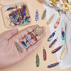 40Pcs 10 Colors Rack Plating Alloy Pendants&nbsp;FIND-UN0007-45
