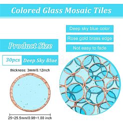 30Pcs Colored Glass Mosaic Tiles&nbsp;DIY-OC0009-45F