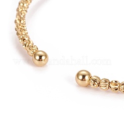 Long-Lasting Plated Brass Cuff Bangles&nbsp;BJEW-E370-10G