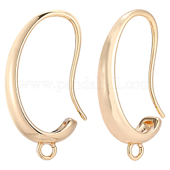 10Pcs Oval Brass Earring Hooks&nbsp;KK-BBC0028-97
