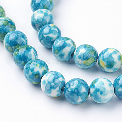 Synthetic Ocean White Jade Beads Strands&nbsp;G-B367-3