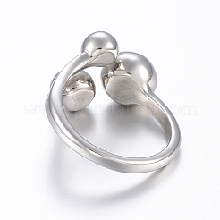 Tarnish Resistant 304 Stainless Steel Finger Rings&nbsp;RJEW-H125-12G-16mm