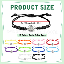 10Pcs Polyester Cord Bracelets&nbsp;BJEW-WR00001