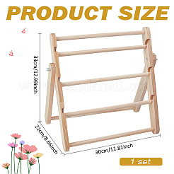 4-Tier Detachable Wood Bracelet Organizer Display Stands&nbsp;BDIS-WH0019-003