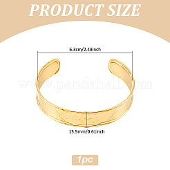 304 Stainless Steel Wide Cuff Bangles&nbsp;BJEW-WH0025-04