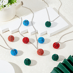 24Pcs 4 Colors Opaque Resin Pendants&nbsp;RESI-GA0001-13