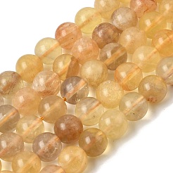 Natural Yellow Fluorite Beads Strands&nbsp;G-K340-A03-10mm-02