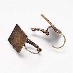 Brass Leverback Earring Findings&nbsp;KK-B816-AB