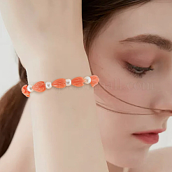 100Pcs 2 Styles Dyed Synthetic Coral Beads&nbsp;CORA-SP0001-17