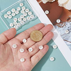 36Pcs 12 Styles Natural White Shell Beads&nbsp;SHEL-FH0001-27