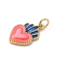 Brass Enamel Pendants&nbsp;KK-P338-34C-G