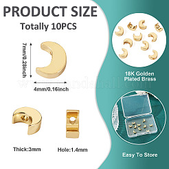 10Pcs Brass Beads&nbsp;KK-TA0001-72G