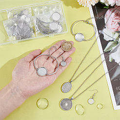 DIY Brass Dangle Earring & Iron Chain Necklaces & Alloy Bangle Making Kits&nbsp;SJEW-UN00001