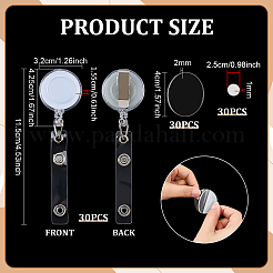 30Pcs Flat Round PVC Badge Reel&nbsp;AJEW-FG0006-19