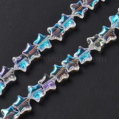 Transparent Electroplate Glass Beads Strands&nbsp;EGLA-E030-01J