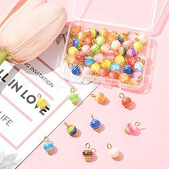 50Pcs Transparent Stripe Resin Charms&nbsp;PALLOY-FS00041-02