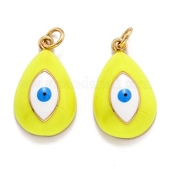 Brass Enamel Pendants&nbsp;KK-O140-01G