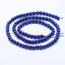 Natural Lapis Lazuli Beads Strands&nbsp;G-P342-01-4mm-A