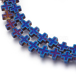 Electroplated Non-magnetic Synthetic Hematite Beads Strands&nbsp;G-P392-B01