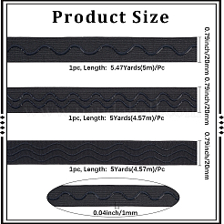 3 Styles Flat Polyester Anti-slip Elastic Bands&nbsp;SRIB-GF0001-47A