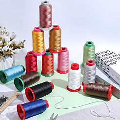 14 Rolls 14 Colors Round Nylon Thread&nbsp;NWIR-PH0002-55