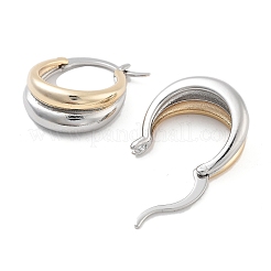 Rack Plating Brass Hoop Earrings&nbsp;EJEW-C101-07GP