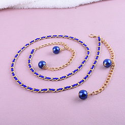 Alloy & Plastic Round Beads Tassel Waist Belly Chains for Women&nbsp;FS-WG5D547-02
