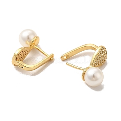 Teardrop Rack Plating Brass Micro Pave Cubic Zirconia Stud Earring for Women&nbsp;EJEW-C057-06G
