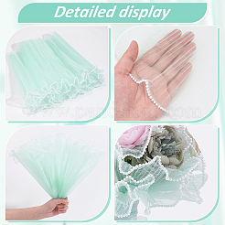 4M Polyester Pleated Lace Trim&nbsp;OCOR-WH0088-24A