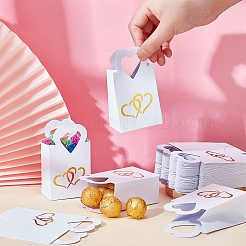 Gold Stamping Heart Packaging Handbag Holder&nbsp;KBAG-WH0045-05C
