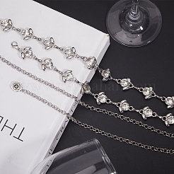 Alloy Flower Link Chain Waist Chains&nbsp;FIND-WH0421-95P