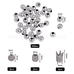 6Pcs 3 Styles Brass Micro Pave Cubic Zirconia Beads&nbsp;ZIRC-SZ0001-17